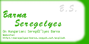 barna seregelyes business card